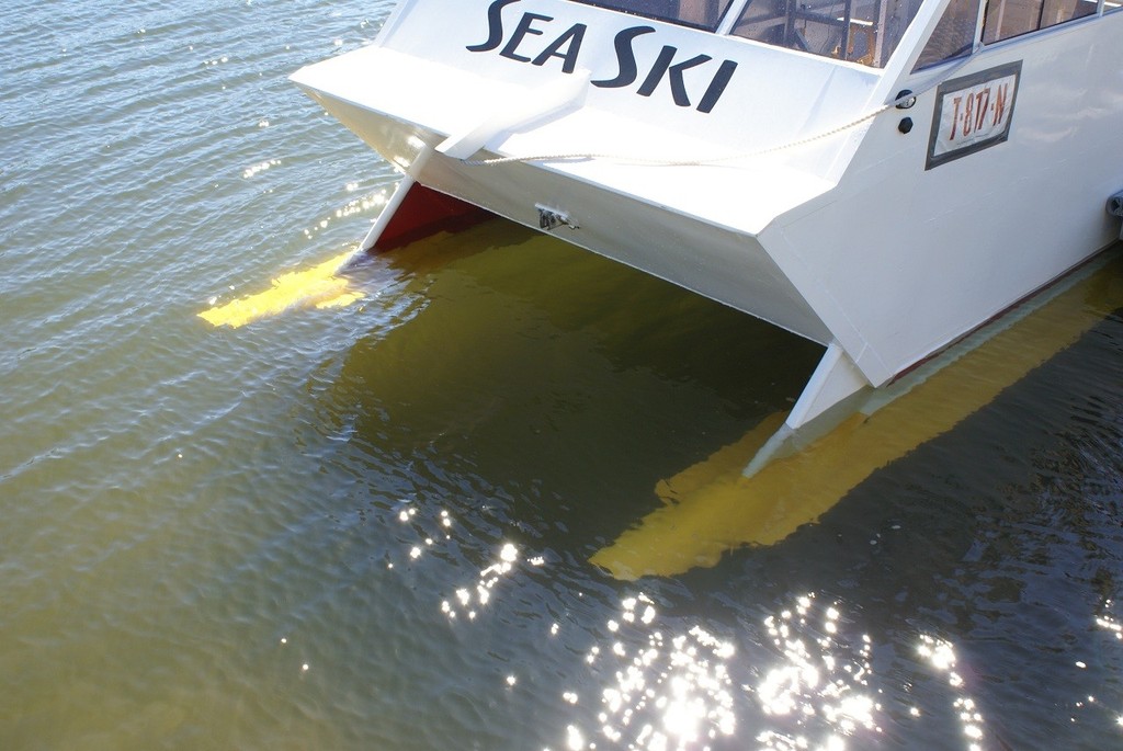 The Sea Skis clearlly visible at the vessel's bow. - Sea Ski © Bob Wonders